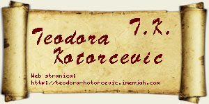 Teodora Kotorčević vizit kartica